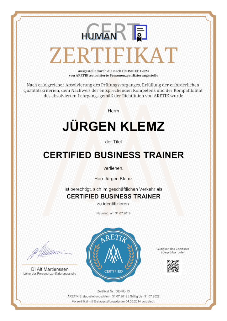 Certified Business Trainer